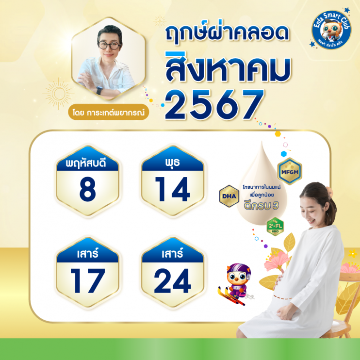 ฤกษ์ผ่าคลอดสิงหาคม 2567 ช่วยดึงดูดเงินทองและโชคลาภ